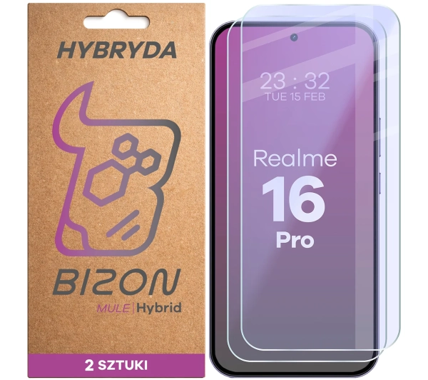 Bizon elastyczne Hybrid Mule Duo do Realme 16 Pro 5G 2 sztuki