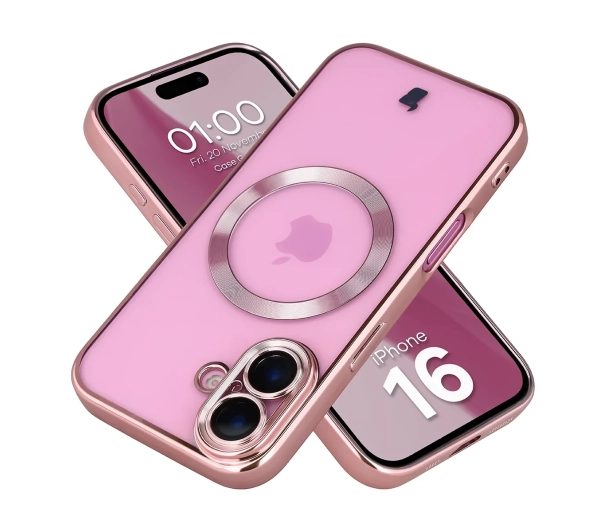 Bizon Case GuardO do iPhone 16 Jasnoróżowy
