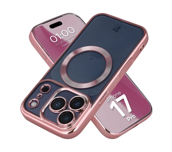 Bizon Case GuardO do iPhone 17 Pro Jasnoróżowy
