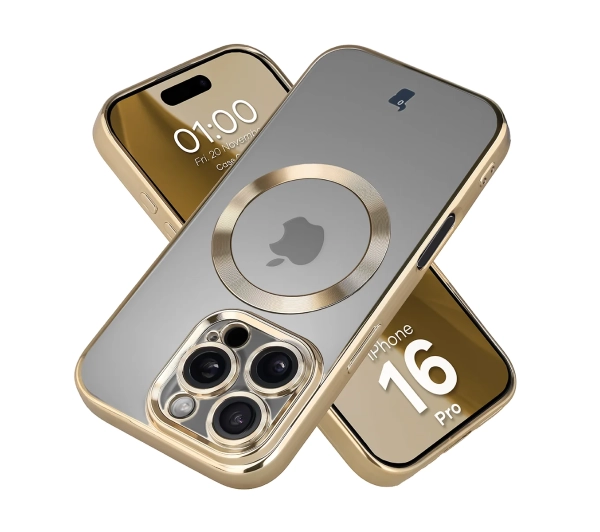 Bizon Case GuardO do iPhone 16 Pro Złoty