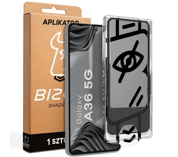 Bizon prywatyzujące z ramką montażową Glass Aplikator Shadow do Galaxy A36 5G 1 zestaw