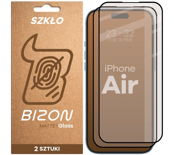 Bizon matowe Glass Matte Duo do iPhone Air 2 sztuki