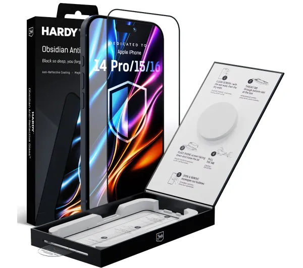 3mk Hardy Obsidian Antireflex Glass do iPhone 14 Pro / 15 / 16