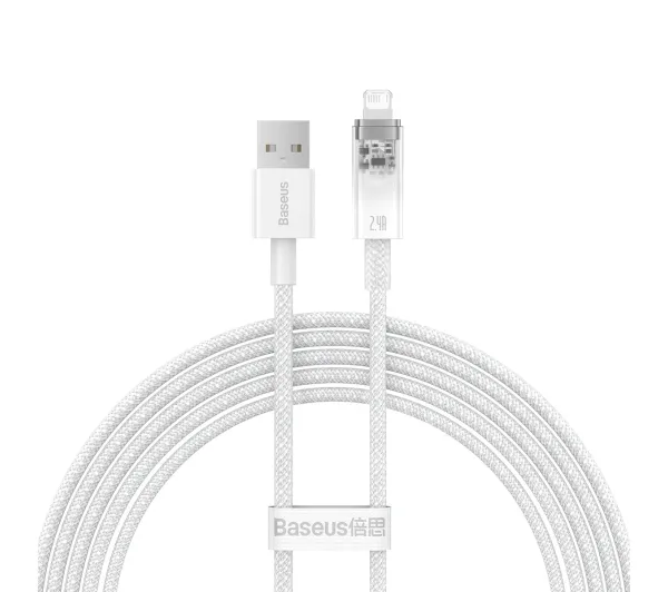 Baseus CATS010102 Explorer Series USB-A do Lightning 2,4A 2m Biały
