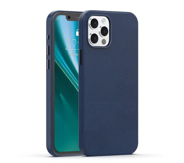 Etteri Elegant Mag do iPhone 12 / 12 Pro Ciemnoniebieski