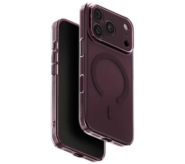 UNIQ Airsuit do iPhone 18 Pro / 17 Pro Magclick Charging Burgundowy
