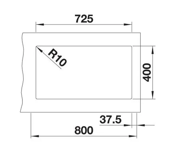 Blanco SUBLINE 430/270-U 523152 Komora z lewej strony Granitowy Szarość skały - Kup na Raty - RRSO 0%