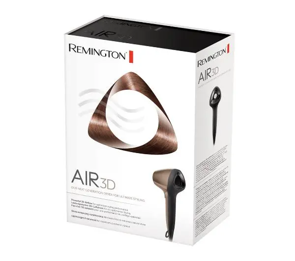 Remington Air3D D7777 Jonizacja Dyfuzor Zimny nawiew 1800W 2 prędkości 3 temperatury - Kup na Raty - RRSO 0%