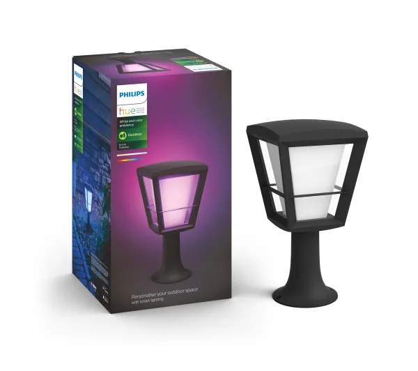 Inteligentne oświetlenie - Philips Econic Hue Outdoor Pedestal Light Black 17441/30/P7