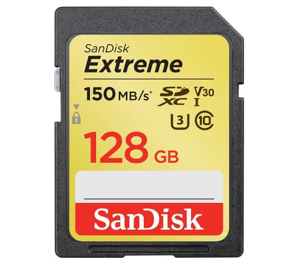 karta pamięci SanDisk Extreme SDXC Class 10 UHS-I U3 V30 128GB