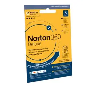 Norton Subskrypcja 360 Deluxe 50GB 5 Urządzeń/1 Rok Kod aktywacyjnyDostęp po opłaceniu zakupu