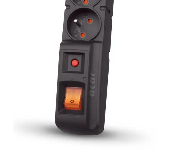 Acar S10 10 gniazd 5m Czarny