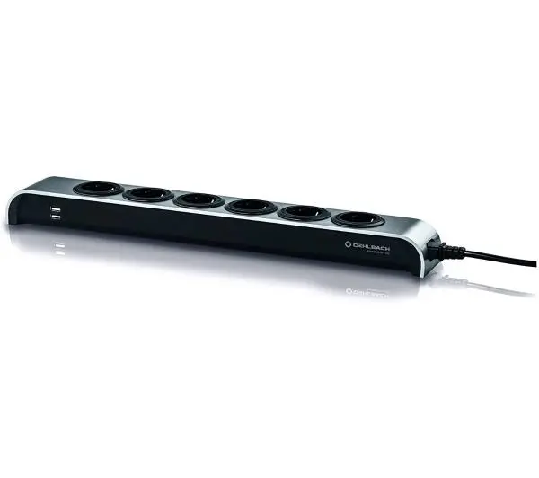 Oehlbach Powersocket 505 6 gniazd 1,5m Czarny