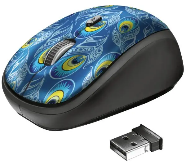 Trust Yvi Wireless Mouse Peacock 23388 Niebieski