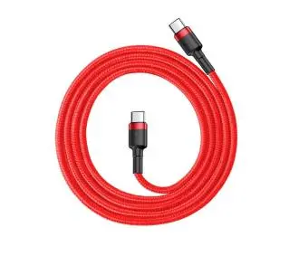 Baseus USB-C PD Cafule PD 2,0 QC 3,0 60W 2m Czerwony