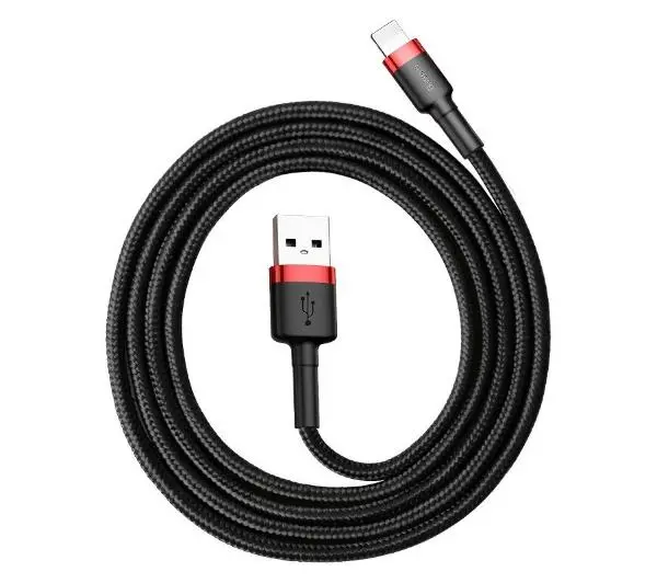 Baseus Lightning USB Cafule 2A 3m Czarno-czerwony