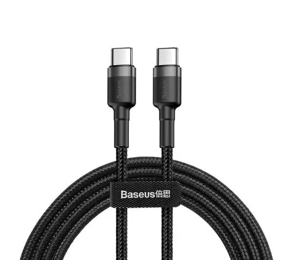 Baseus USB-C PD Cafule PD 2,0 QC 3,0 60W 1m Czarno-szary