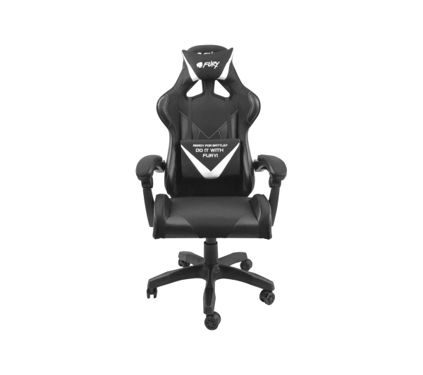 Fury Avenger L Gamingowy do 150kg Skóra ECO Czarno-biały