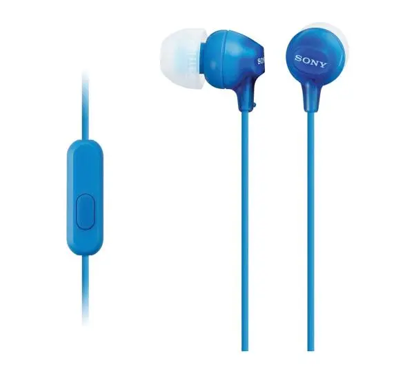 Sony MDR-EX15AP Dokanałowe Mikrofon Niebieski