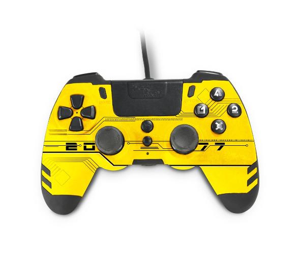 gamepad SteelPlay Metaltech Wired Controller PS4 (żółty)
