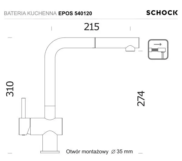 Schock Epos 540120 Szary Mosiądz - DRUGI -30%, ALBO 5-TY ZA 1ZŁ - Kup na Raty - RRSO 0%