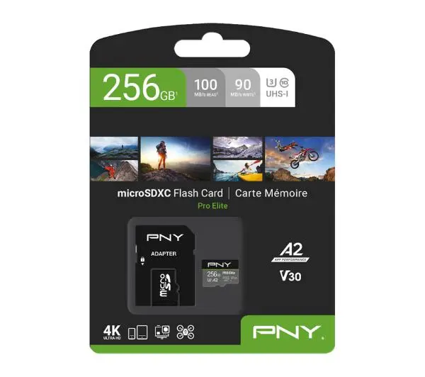 PNY microSDXC PRO Elite 256GB 100/90 MB/S U3 V30 A2