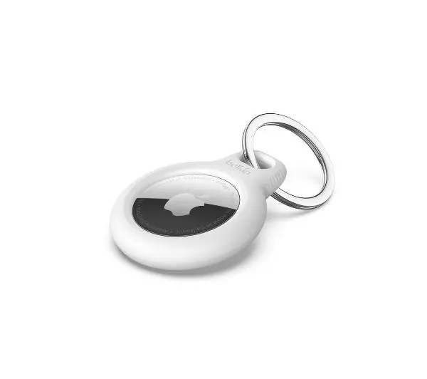 Belkin Secure AirTag Holder with Keyring - White