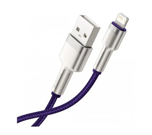 Baseus Cafule Metal USB do Lightning 1m Fioletowy