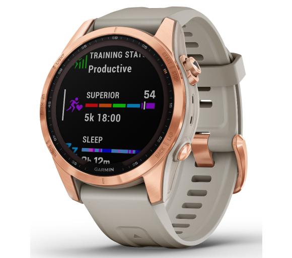 Smartwatch Garmin Fenix 7S Solar (różowe złoto)