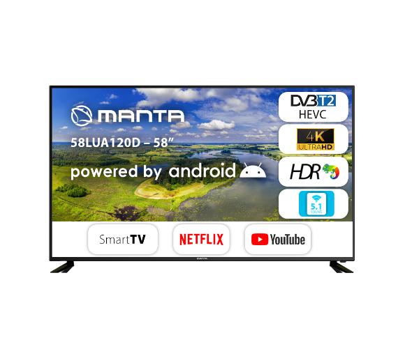 telewizor LED Manta 58LUA120D DVB-T2/HEVC