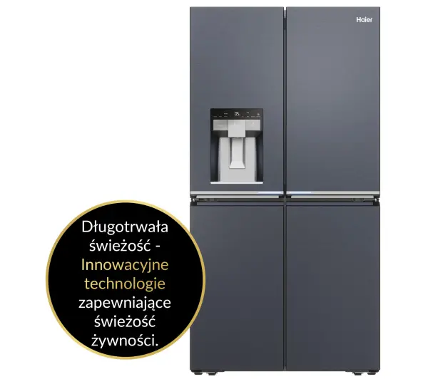 Haier Seria 7 HCR7918EIMB Pełny No Frost 177,5cm Dystrybutor wody Czarny Inox - DRUGI -30%, ALBO 5-TY ZA 1ZŁ - Kup na Raty - RRSO 0%