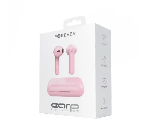 Forever TWE-110 Douszne Bluetooth 5.1 Różowy