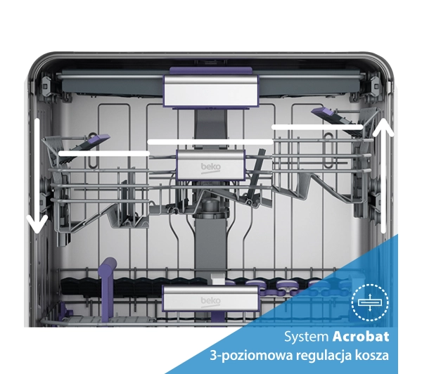 Beko b300 BDFS26123AQ 44,8cm Szuflada na sztućce - DRUGI -30%, ALBO 5-TY ZA 1ZŁ - Kup na Raty - RRSO 0%