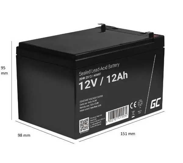 Green Cell AGM07 AGM VRLA 12V 12Ah