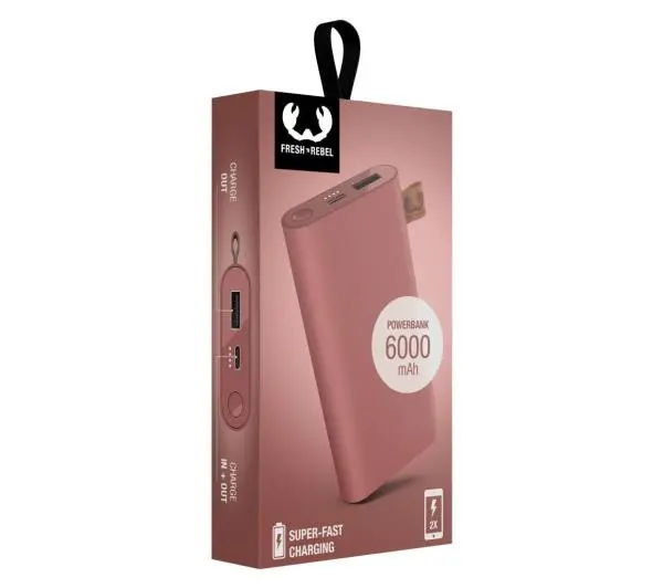 Fresh 'n Rebel 6000mAh USB-C Safari red