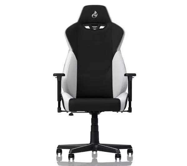 Nitro Concepts S300 Radiant White Gamingowy  do 135kg Tkanina Czarno-biały