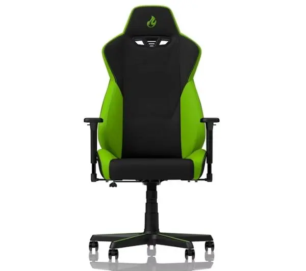 Nitro Concepts S300 Atomic Green Gamingowy  do 135kg Tkanina Czarno-zielony