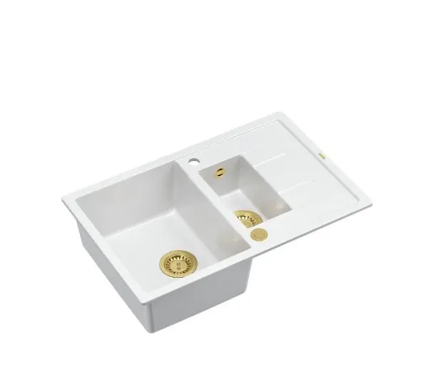 Quadron HB8224U1-G1 P2O Morgan 156 Granitowy Biały/Złoty - DRUGI -30%, ALBO 5-TY ZA 1ZŁ - Kup na Raty - RRSO 0%