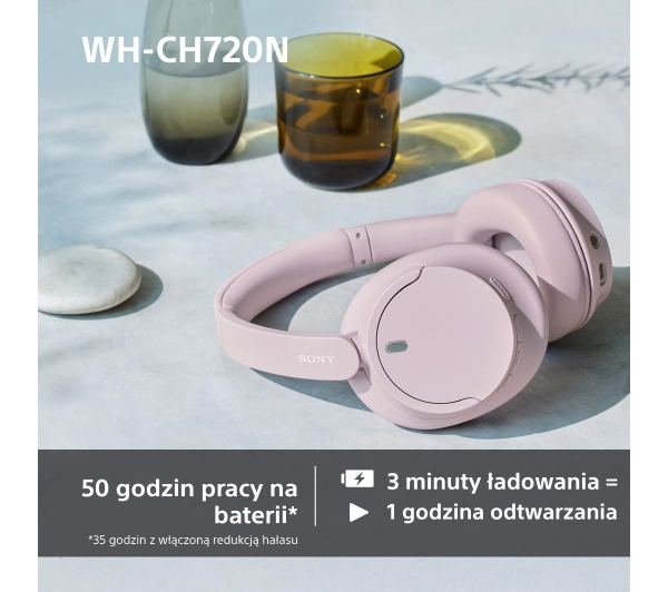 Sony WH-CH720N ANC Nauszne Bluetooth 5.2 Czarny - ⚡ EURO HIT CENOWY! ⚡ - Kup na Raty - RRSO 0%
