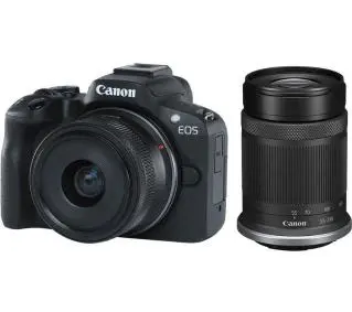 Canon EOS R50 + RF-S 18-45 mm f/4.5-6.3 IS STM + 55-210 mm f/5-7.1 IS STM