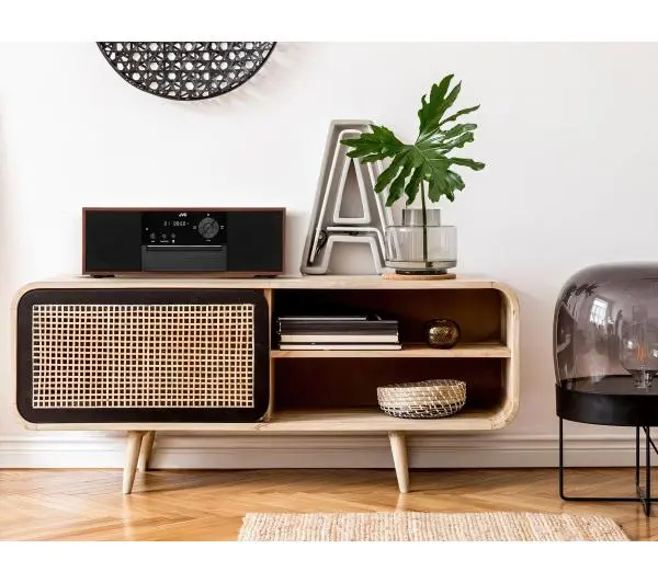 JVC RD-E761 16W Bluetooth Radio FM Czarno-brązowy - Kup na Raty - RRSO 0%