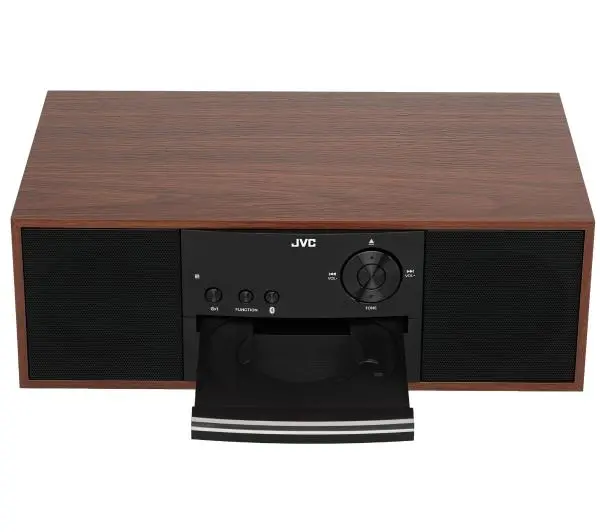 JVC RD-E761 16W Bluetooth Radio FM Czarno-brązowy - Kup na Raty - RRSO 0%