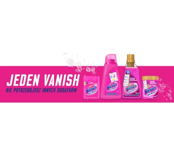 Vanish Oxi Action Pink do koloru i bieli 1l