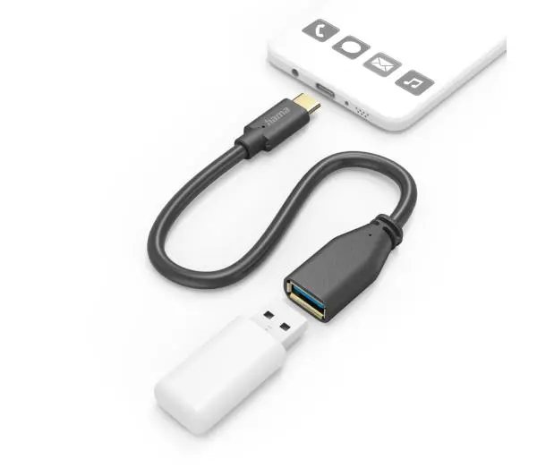 Hama OTG USB-C-USB Czarny