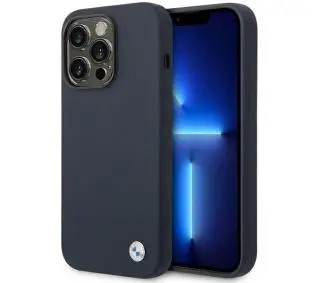 BMW Silicone Metal Logo MagSafe BMHMP14LSILNA do iPhone 14 Pro