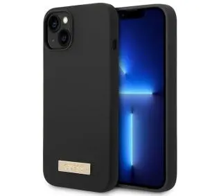 Guess Silicone Logo Plate MagSafe GUHMP14MSBPLK do iPhone 14 Plus