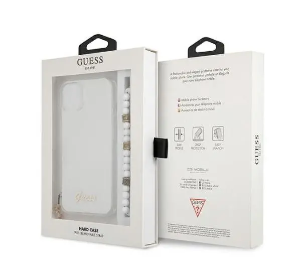 Guess White Pearl GUHCP13SKPSWH do iPhone 13 mini
