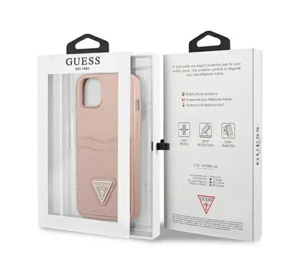 Guess Saffiano Triangle Logo Cardslot GUHCP13MPSATPP do iPhone 13