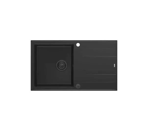 Zlewozmywaki kuchenne - Quadron HCQE8650U7_BLM_P2O Evan 111 Granitowy Czarny mat