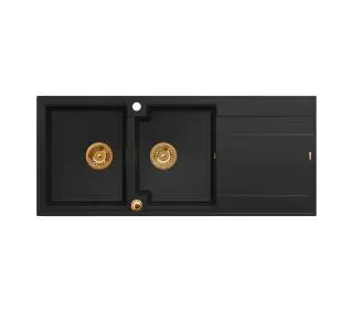 Quadron HQE11650U7_PVDC1 P2O Evan 121 Granitowy Czarny mat/Miedziany - DRUGI -30%, ALBO 5-TY ZA 1ZŁ - Kup na Raty - RRSO 0%